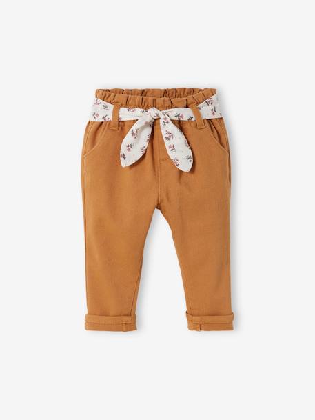 Bebé-Pantalón con cinturón de tejido, para bebé