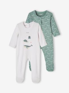 Bebé-Pijamas-Lote de 2 peleles de algodón para bebé niño