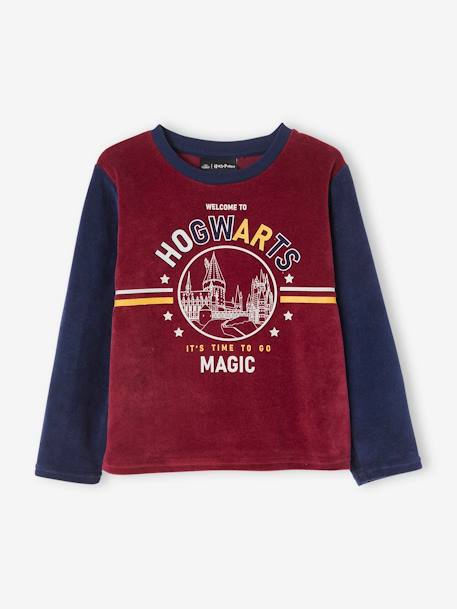 Pijama de terciopelo Harry Potter® AZUL OSCURO LISO CON MOTIVOS 