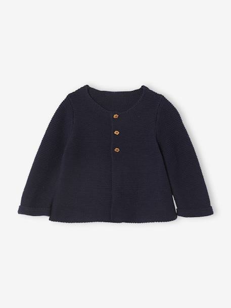 Bebé-Sudaderas, jerséis y chaquetas de punto-Cárdigan de algodón galga fina, bebé