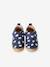 Zapatillas de casa con cierre autoadherente de piel con detalles fluorescentes AZUL OSCURO ESTAMPADO 