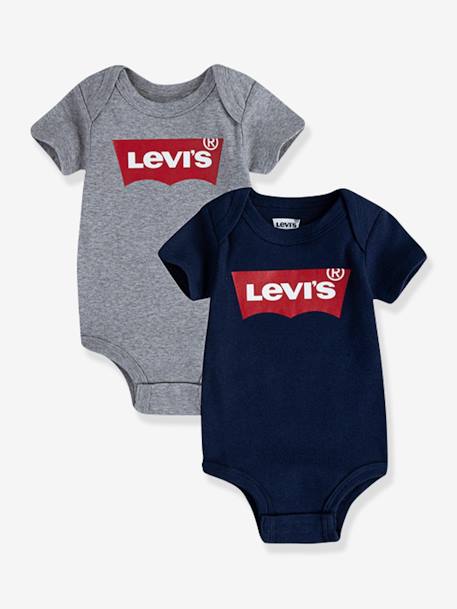 Pijamas y bodies bebé-Bebé-Conjuntos-Lote de 2 bodies bebé Batwin de Levi's®