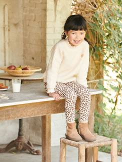 Pantalones y Vaqueros-Niña-Leggings-Leggings con forro de punto polar para niña