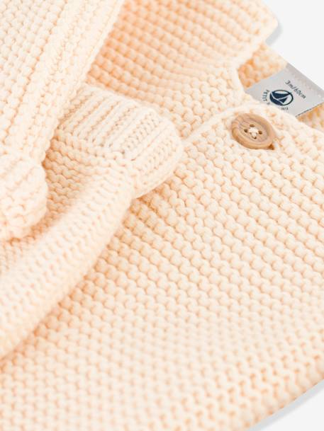 Conjunto de dos prendas de punto tricot de algodón orgánico PETIT BATEAU blanco 