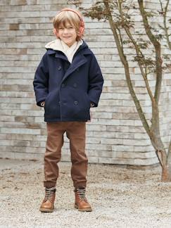 Niño-Abrigos y chaquetas-Abrigos y parkas-Abrigo con capucha y forro de sherpa, niño