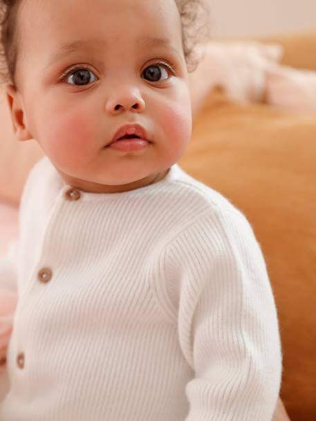Conjunto unisex de punto tricot con camiseta y pantalón, bebé BLANCO CLARO LISO+GRIS CLARO JASPEADO+gris pizarra 