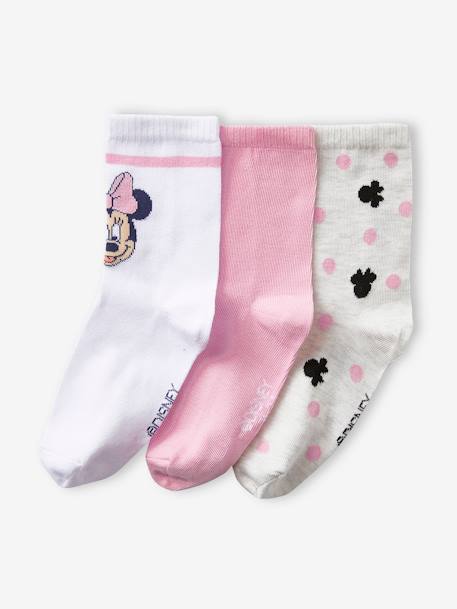 Pack de 3 pares de calcetines Disney® Minnie ROSA MEDIO LISO 