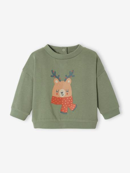 Ecorresponsables-Bebé-Sudaderas, jerséis y chaquetas de punto-Sudadera de Navidad para bebé