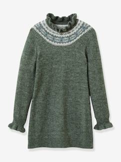 Niña-Vestido jacquard de punto tricot para niña CYRILLUS