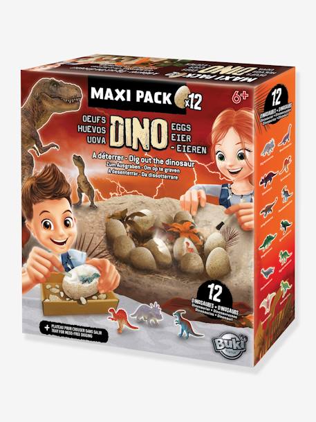 Maxi pack 12 huevos de dinosaurio - BUKI naranja 