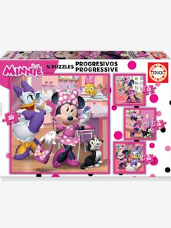 Juguetes-Juegos educativos- Puzzles-Puzzles progresivos 4 en 1 Disney Minnie - EDUCA
