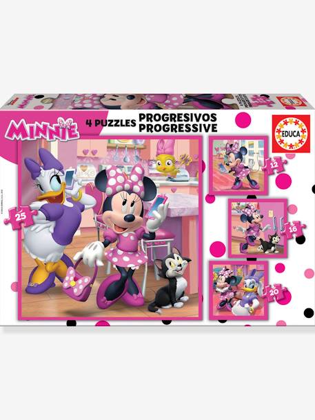Puzzles progresivos 4 en 1 Disney Minnie - EDUCA rosa 
