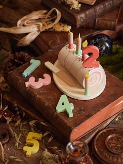 Ecorresponsables-Juguetes-Juegos de imitación-Cocinitas y accesorios de cocinas-Pastel de cumpleaños de madera FSC®