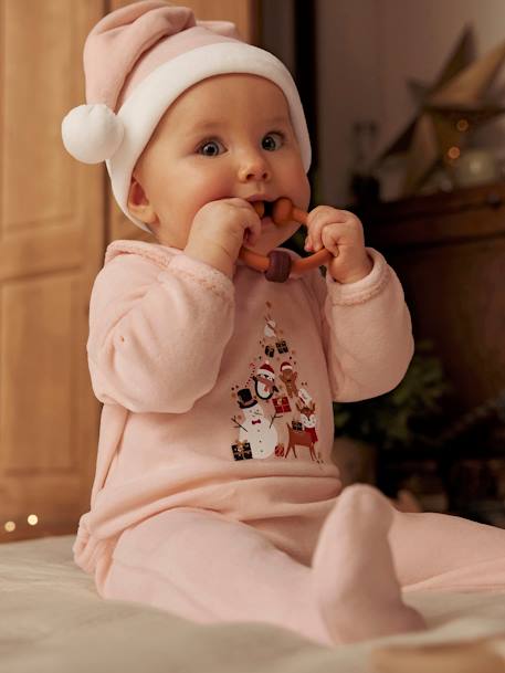 Ecorresponsables-Bebé-Pelele de Navidad de pana, para bebé niña