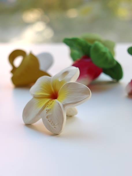 Juguete de dentición Flor Hawaii - OLI & CAROL blanco 