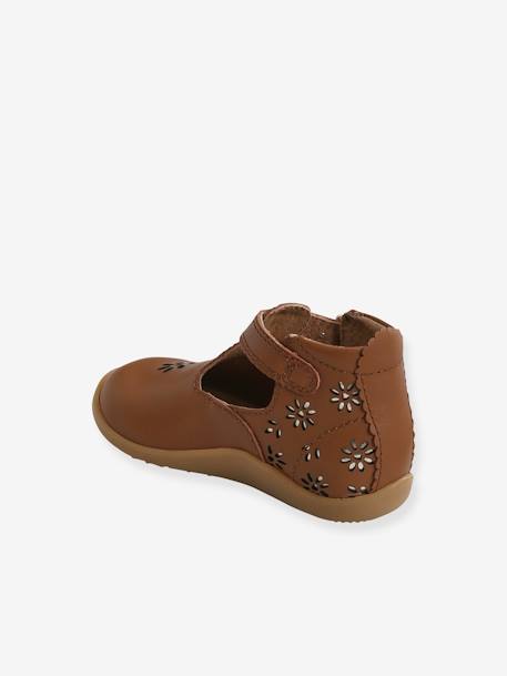 Sandalias de piel para bebé «Primeros pasos» camello 