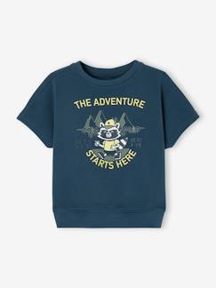 Niño-Camisetas y polos-Camiseta de felpa con motivo «Aventura» y detalles de color fosforito para niño