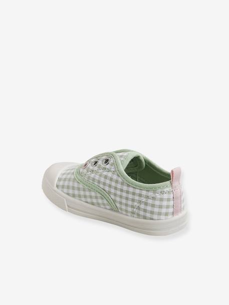 Zapatillas elásticas de tela, para bebé niña verde sauce 