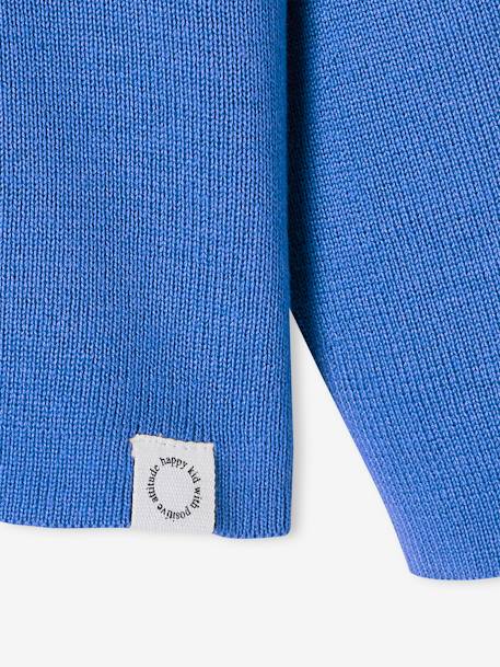 Jersey con capucha para niño azul+azul marino+ocre 