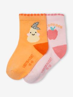 Pack de 2 pares de calcetines «Fruta» para bebé