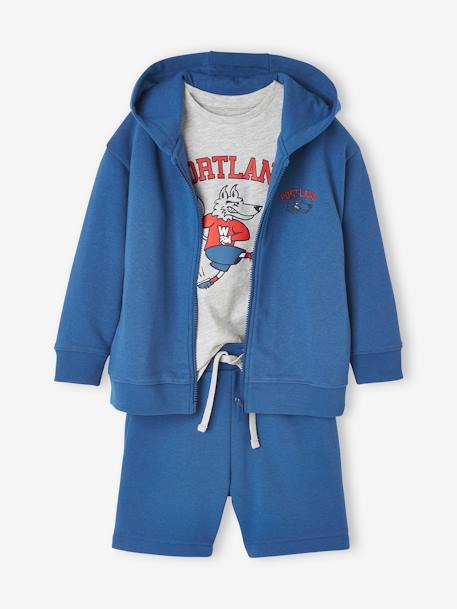Conjunto deportivo de 3 prendas «Portland» para niño azul eléctrico 
