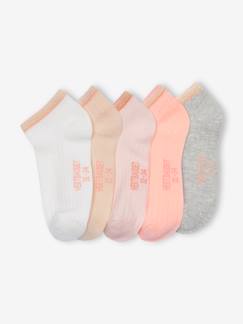 Preparar la llegada del bebé - Homewear Futura mamá-Niña-Pack de 5 pares de calcetines cortos de punto de canalé, niña