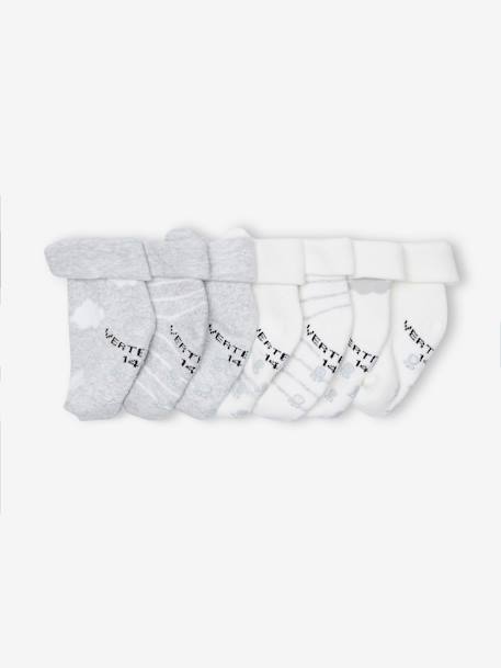 Bebé-Pack de 7 pares de calcetines «nubes y osos» para bebé