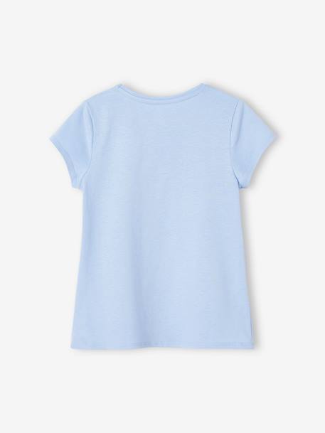 Camiseta con mensaje, para niña azul pálido+coral+crudo+rosa chicle+verde pino 