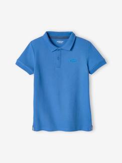 camisetas-Niño-Polo de manga corta con bordado en el pecho, para niño