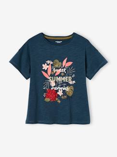 camisetas-Niña-Camisetas-Camisetas-Camiseta con motivo con flecos y detalles irisados para niña