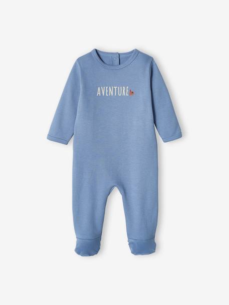 Pack de 2 peleles «Aventura» interlock para bebé azul chambray 