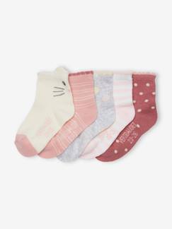 OEKO-TEX®-Pack de 5 pares de calcetines fantasía para bebé niña