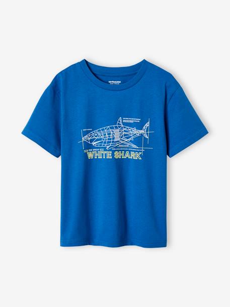 Camiseta con motivo efecto 3D para niño azul intenso+crudo 
