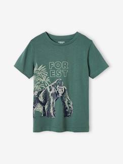 camisetas-Camiseta animal de algodón orgánico para niño