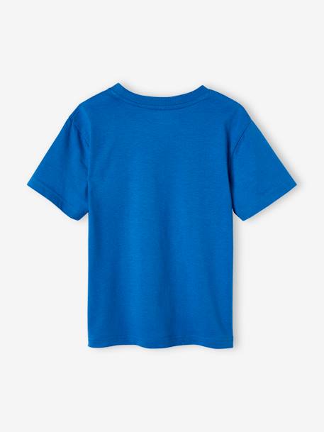 Camiseta con motivo efecto 3D para niño azul intenso+crudo 