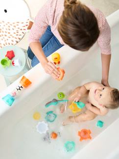 Preparar la llegada del Bebé - El baño-Juguetes- Primera edad-Estuche de baño con 17 piezas INFANTINO
