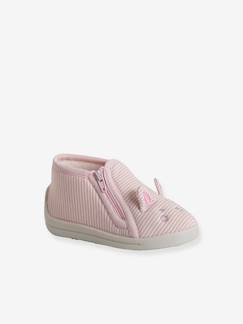 Calzado-Calzado niño (23-38)-Zapatillas de casa de lona con cremallera para bebé