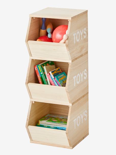 Mueble vertical 3 cajas - Toys madera 
