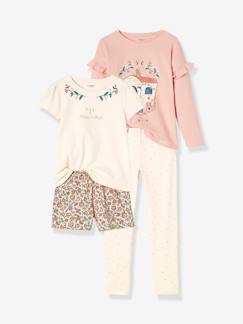 Pijamas y bodies bebé-Niña-Lote pijama + pijama corto de estilo bohemio para niña
