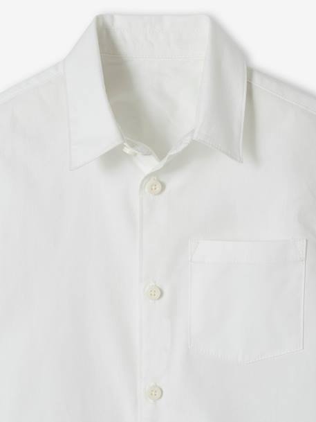 Camisa lisa de manga larga para niño blanco 