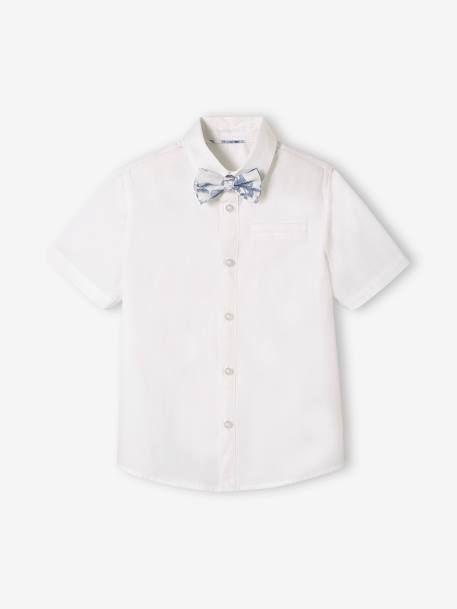 Conjunto de fiesta para niño: camisa y pajarita blanco 