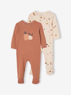 Pijamas y bodies bebé-Pack de 2 peleles «frutas» para bebé