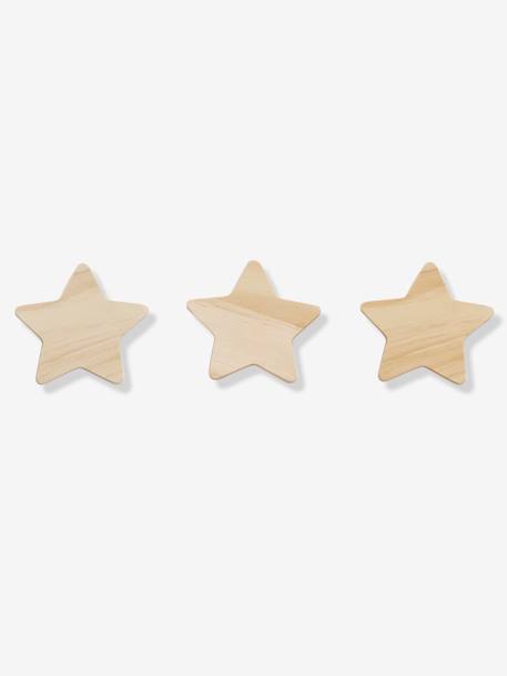 Pack de 3 colgadores «Estrellas» - LÍNEA SIRIUS madera 
