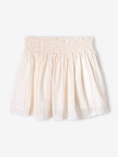 -Falda de fiesta a rayas adornada con hilos brillantes para niña