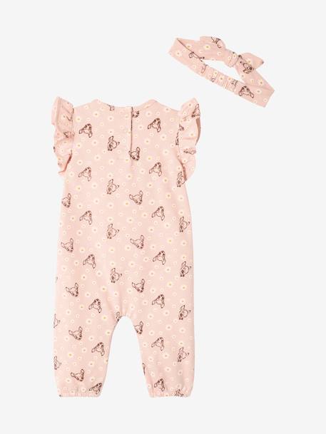 Conjunto de 2 prendas Disney® Bambi para niña - mono + cinta del pelo rosa viejo 