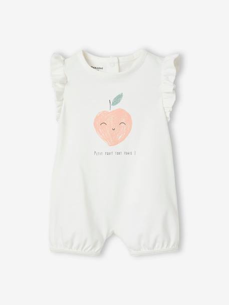 Pack de 2 mono short «frutas» para bebé rosa rosa pálido 