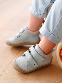 Calzado-Calzado bebé (17-26)-Botines flexibles de piel con cierre autoadherente para bebé, especiales para gateo