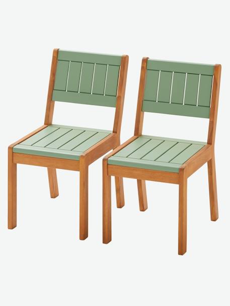 Lote de 2 sillas infantiles para exterior - Summer caqui 