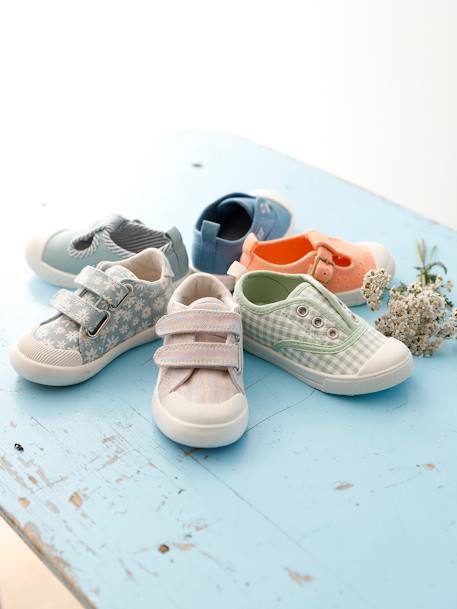 Zapatillas deportivas de lona con tiras autoadherentes bebé niña -  multicolor