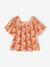 Blusa de manga «mariposa» con estampado de flores para niña nude 